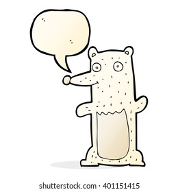 Karikaturbär mit Sprachblase