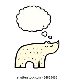 pensamiento del oso polar de caricatura