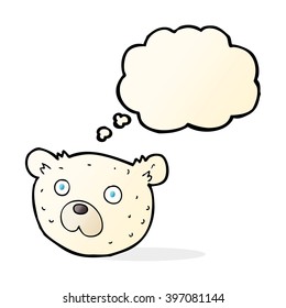 cartoon polar bear with thought bubble