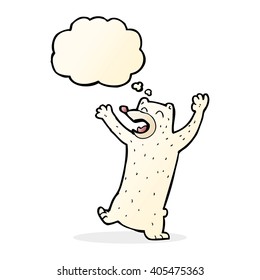 cartoon polar bear with thought bubble