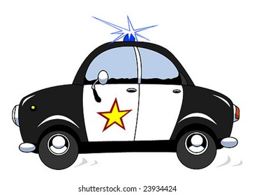 Cartoon police car