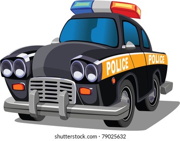 Cartoon Police Car