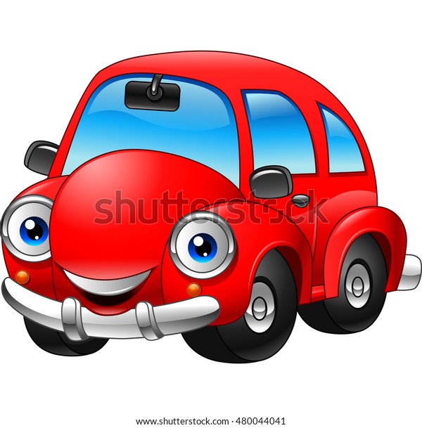 Cartoon police\
car character. Vector\
illustration