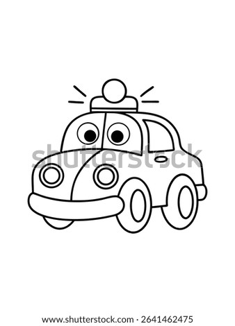 cartoon police car sirens lights