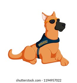 Cartoon Police Dog