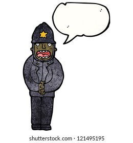 policía de caricaturas