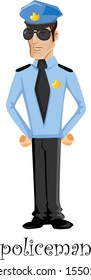 Cartoon policeman