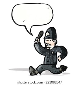 Cartoon-Polizist