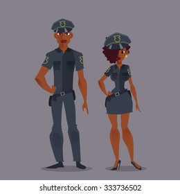 Cartoon Policemen Vector illustration