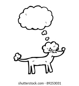 cartoon poodle with speech bubble