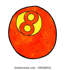 cartoon pool ball