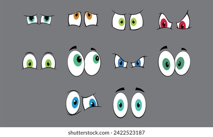 Cartoon Pop Art Eye Set