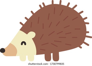  Cartoon porcupine. Cute Cartoon porcupine, Vector illustration on a white background. Drawing for children