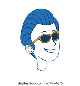cartoon portrait head man male character
