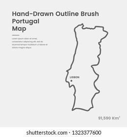 doodle freehand drawing of portugal map. 4686771 Vector Art at Vecteezy