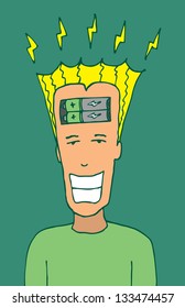 Cartoon positive thinking / Electric mind