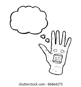 cartoon possessed demon hand