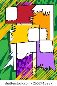 Cartoon poster background, comic book backdrop. Retro vector comics pop art design.