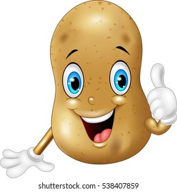 Cartoon potato giving thumbs up