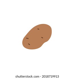 Patatas de caricatura aisladas. Ilustración vectorial del tubérculo de patata. Verduras sobre fondo blanco.