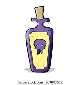 botella de poción de dibujos animados
