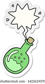 cartoon potion with speech bubble sticker