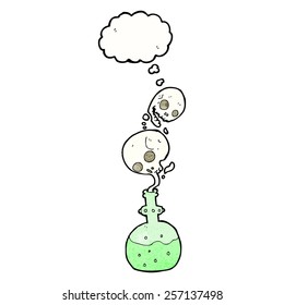 cartoon potion with thought bubble