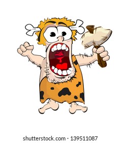 Cartoon prehistoric man