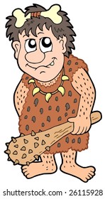 Cartoon prehistoric man - vector illustration.