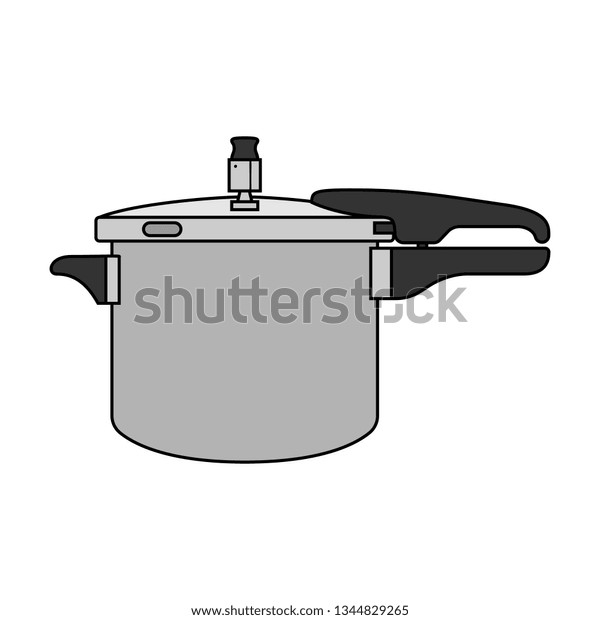 Cartoon Pressure Cooker Stock Vector (Royalty Free) 1344829265