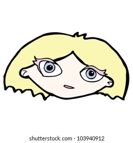 cartoon pretty blond girl