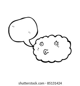 caricatura que silba en la nube