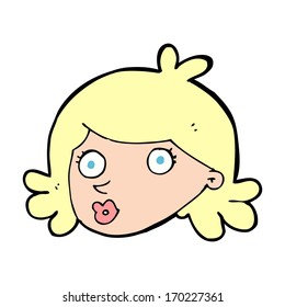 cartoon pretty face