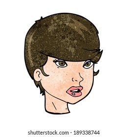 cartoon pretty female face