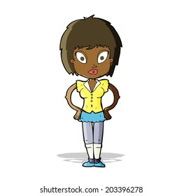 cartoon pretty girl
