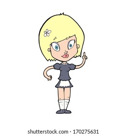 caricatura de una linda criada
