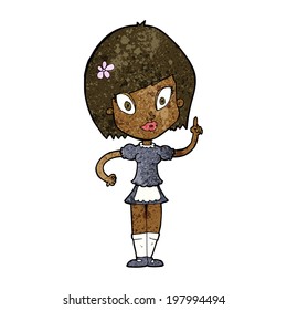cartoon pretty maid