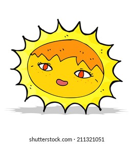 el sol bonito de la caricatura