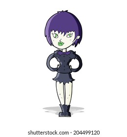 cartoon pretty vampire girl