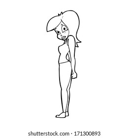 cartoon pretty woman