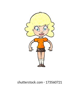 cartoon pretty woman