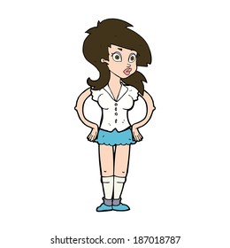 cartoon pretty woman