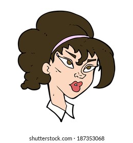 cartoon pretty woman