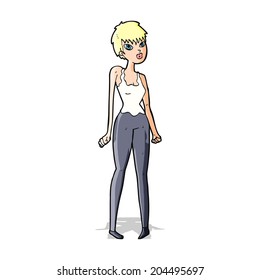 cartoon pretty woman