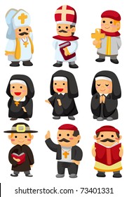 cartoon priest icon