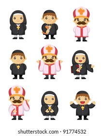 cartoon priest icon