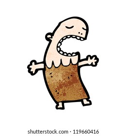 cartoon primitive tribes man