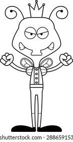 A cartoon prince fly looking angry.