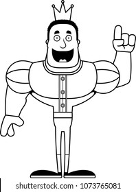 A cartoon prince with an idea.