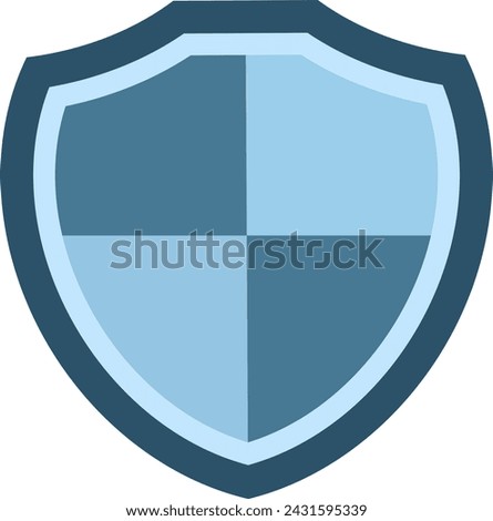 Cartoon Prince Knight Shield Weapon. Vector Illustration Flat Design Isolated On Transparent Background